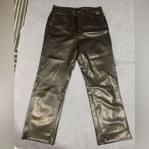 Mother faux leather pants